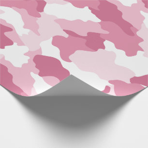 Girly Pink Camouflage Raspberry Pattern Cadeaupapier