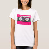 Girly Pink Cassettebandje T-shirt (Voorkant)