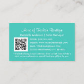 Girly Pink Chevron Boutique Loyalty Rewards Coupon (Achterkant)