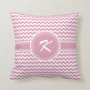 Girly Pink Chevron Chic Zigzag Stripes Kussen