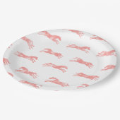 Girly Pink Classic Equestrian Horses Papieren Bordje (Gekanteld)