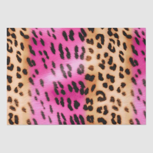 Girly Pink Cream Luipaard Print Tissuepapier (Voorkant)