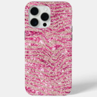 Girly Pink en Blush Glitter Zebra