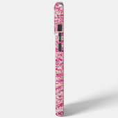 Girly Pink en Blush Glitter Zebra Case-Mate iPhone Case (Achterkant / Links)