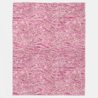 Girly Pink en Blush Glitter Zebra