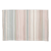 Girly Pink en Mint Moderne kuststreep Kussensloop (Voorkant-Links)