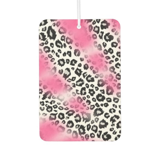 Girly Pink en Snow Leopard Mesh Luchtverfrisser (Voorkant)
