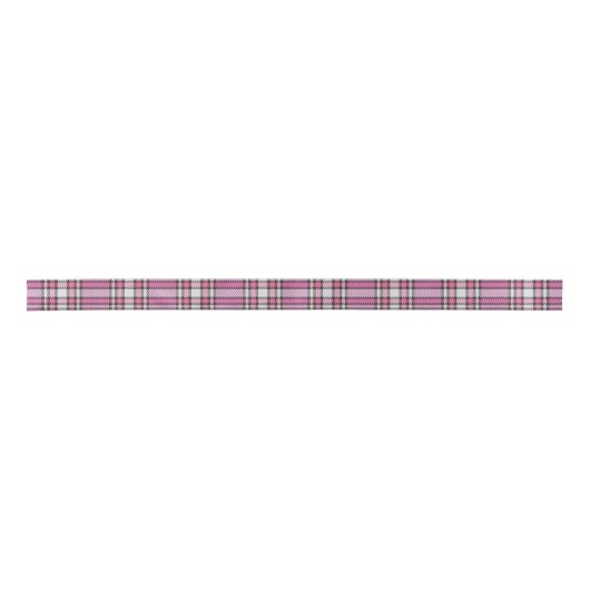 Girly Pink Fabric Pset Tartan Patroon Lint (Voorkant)