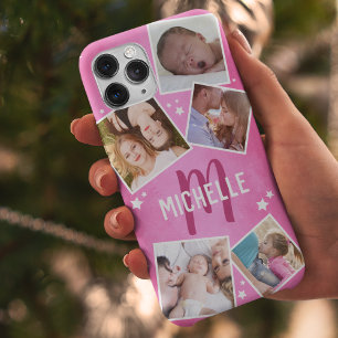 Girly Pink Family Foto Collage iPhone 11 Pro Hoesje