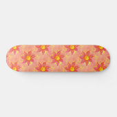 Girly Pink Floral Skateboard (Horizontaal)