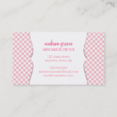 Girly Pink Floral Wreatalized Monogram Visitekaartje (Achterkant)