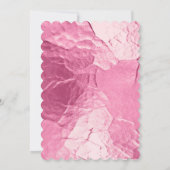 Girly Pink Glam-Baby shower Kaart (Achterkant)