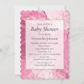 Girly Pink Glam-Baby shower Kaart (Voorkant)