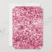 Girly Pink Glam Glitter Kaart (Achterkant)