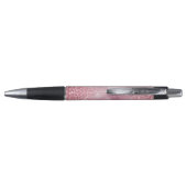 Girly Pink Glam Glitter sparkle Pen (Achterkant)