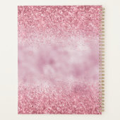 Girly Pink Glam Glitter sparkle Planner (Achterkant)