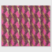 Girly Pink Glam Gold Luipaard Print Cadeaupapier (Vlak)