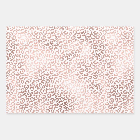 Girly Pink Glam Gold Luipaard Print Inpakpapier Vel (Voorkant 2)