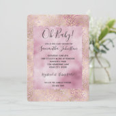 Girly Pink Glam Gold Luipaard Print Kaart (Staand voorkant)