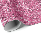 Girly Pink Glitter Cadeaupapier (Rol Hoek)