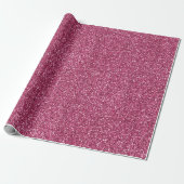 Girly Pink Glitter Cadeaupapier (Uitgerold)