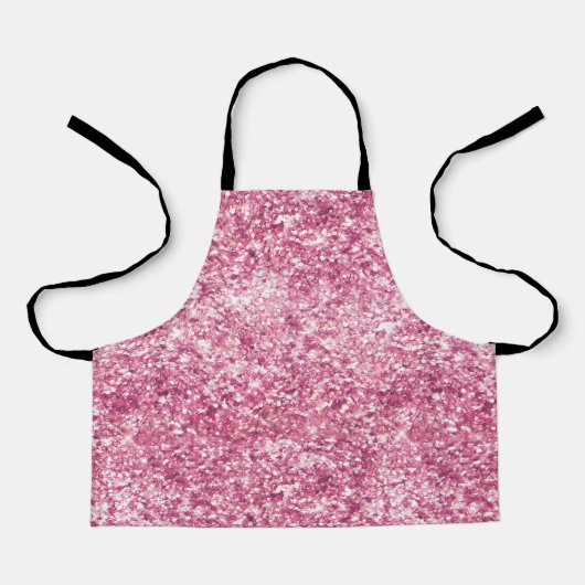 Girly Pink Glitter Confetti Schort (Voorkant)