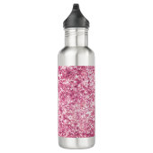 Girly Pink Glitter Confetti Waterfles (Rechts)
