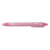 Girly Pink Glitter Confetti Zwarte Inkt Pen (Bodem)