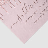 Girly Pink Glitter Drip Small Business Tissuepapier (Detail)