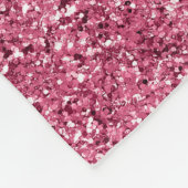 Girly Pink Glitter Fleece Deken (Hoek)