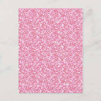 Girly Pink Glitter Gedrukt Briefkaart