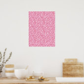 Girly Pink Glitter Gedrukt Poster (Keuken)