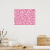 Girly Pink Glitter Gedrukt Poster (Keuken)