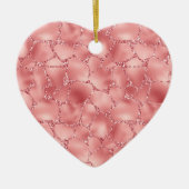 Girly Pink Glitter Giraffe Print Keramisch Ornament (Voorkant)