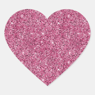 Girly Pink Glitter Hart Sticker