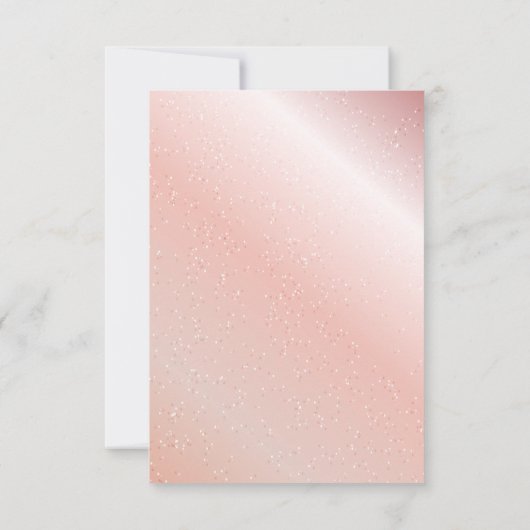 Girly Pink Glitter Korting Bericht Hartelijk dank Bedankkaart (Achterkant)