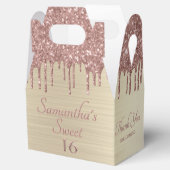 Girly Pink Glitter Lief 16 Verjaardag Dank u Bedankdoosjes (Geopend)