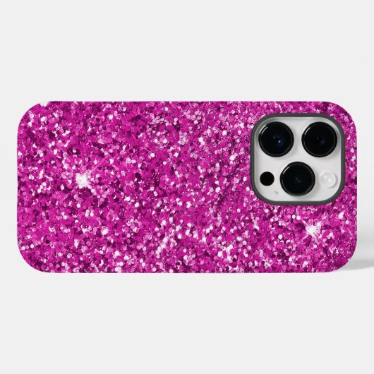 Girly Pink Glitter Ombre Sparkle Case-Mate iPhone Case (Achterkant (horizontaal))
