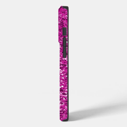 Girly Pink Glitter Ombre Sparkle Case-Mate iPhone Case (Achterkant / Links)