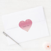 Girly Pink Glitter Ombre Sparkle Hart Sticker (Envelop)
