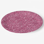 Girly Pink Glitter Papieren Bordje (Gekanteld)