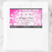 Girly Pink Glitter Product Labels Diamonds Silver (Tas)