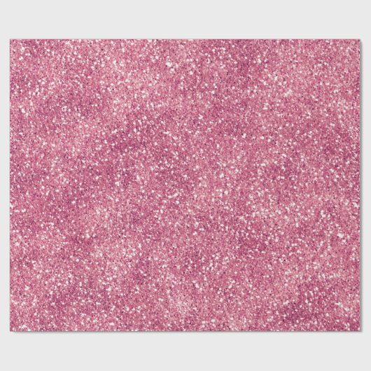 Girly Pink Glitter Sparkle Glitz   Cadeaupapier (Vlak)