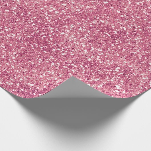 Girly Pink Glitter Sparkle Glitz   Cadeaupapier (Hoek)