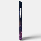 Girly Pink Glitter Sparkly Monogram Case-Mate iPhone Case (Achterkant / Links)