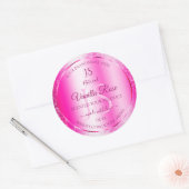 Girly Pink Glitter Stars Product Labels Monogram (Envelop)