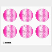 Girly Pink Glitter Stars Product Labels Monogram (Vel)
