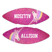 Girly Pink Glitter Unicorn Kinder American Football (Panelen)