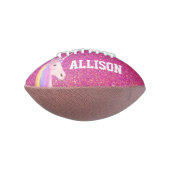 Girly Pink Glitter Unicorn Kinder American Football (Gedraaid 90)