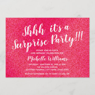 Girly Pink Glitter Vertrouwelijke feestdag Kaart